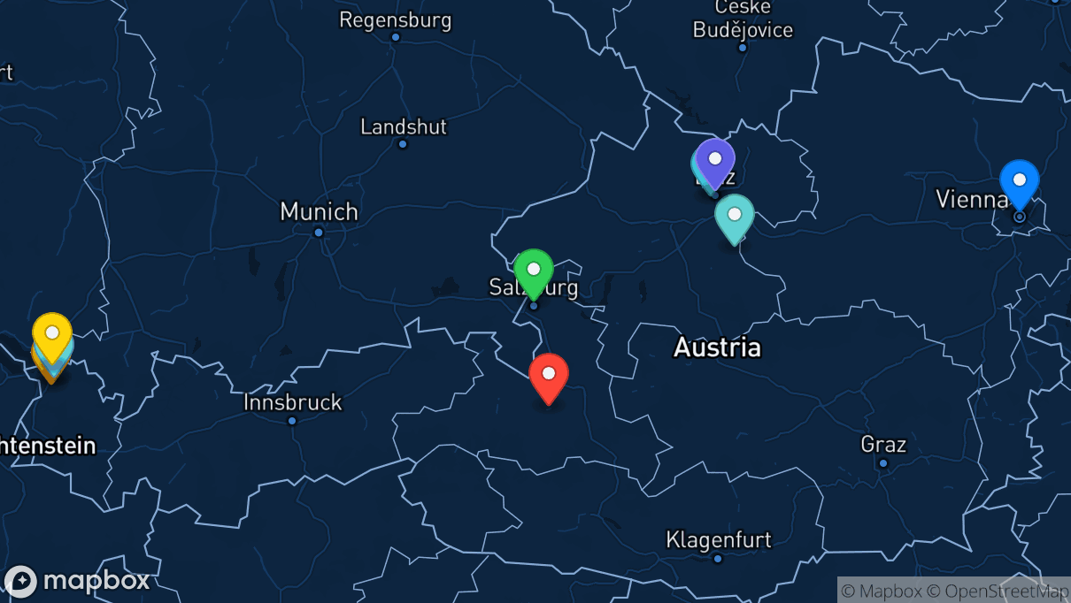 Map of company locations