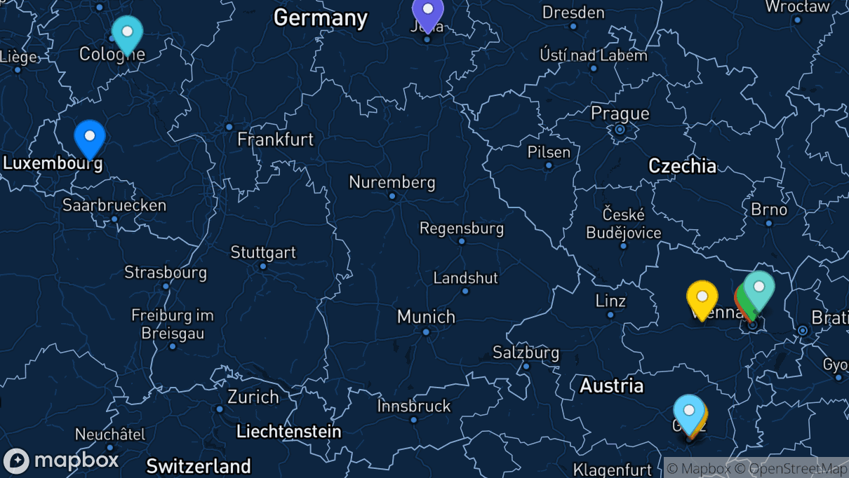 Map of company locations
