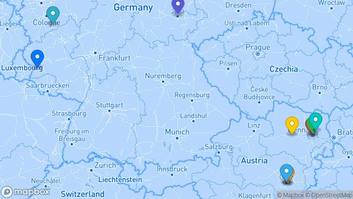 Map of company locations