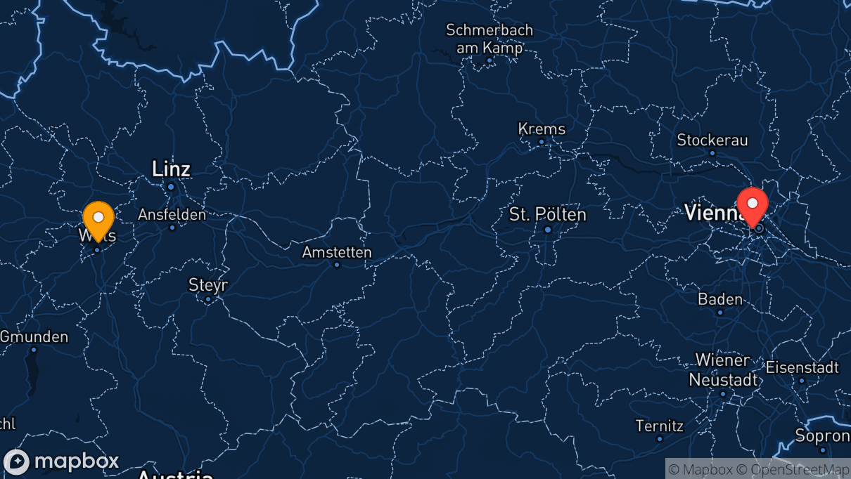 Map of company locations