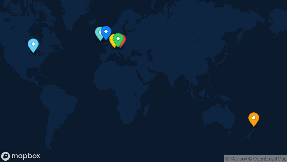 Map of company locations