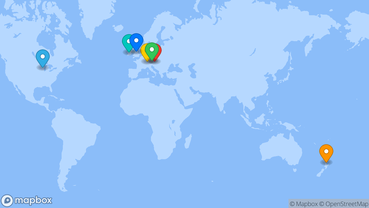 Map of company locations