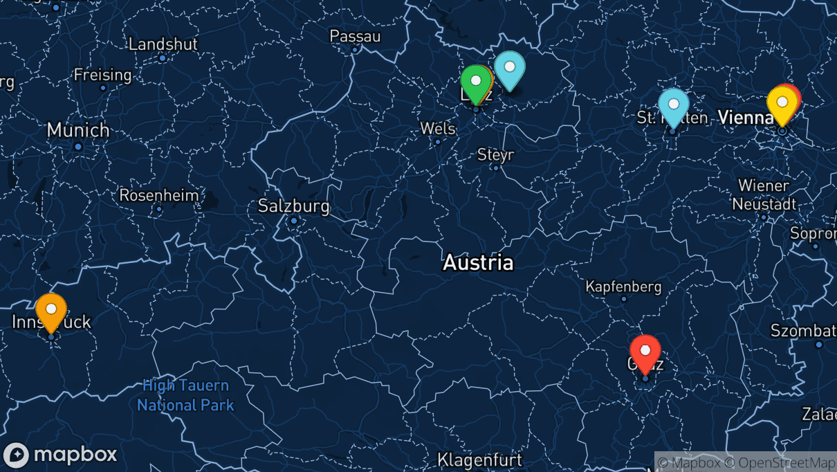 Map of company locations