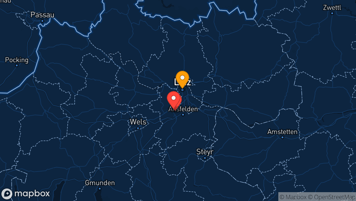 Map of company locations