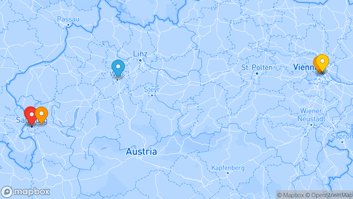 Map of company locations