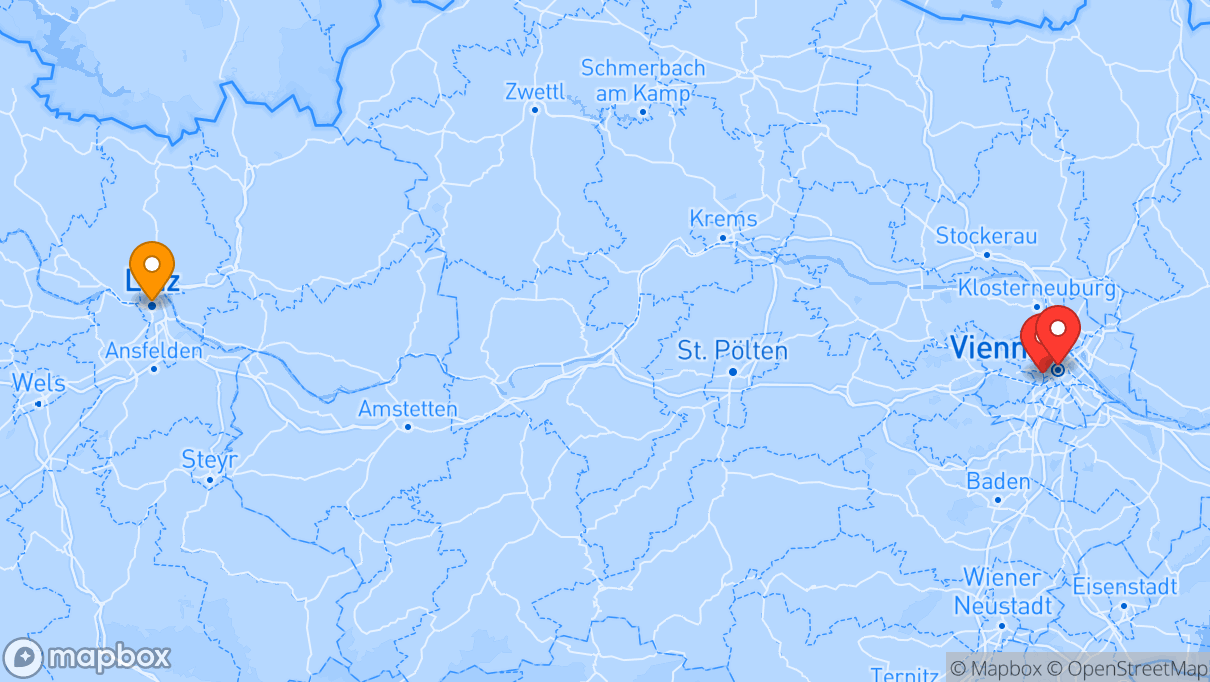 Map of company locations