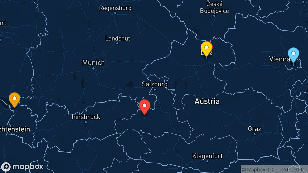 Map of company locations