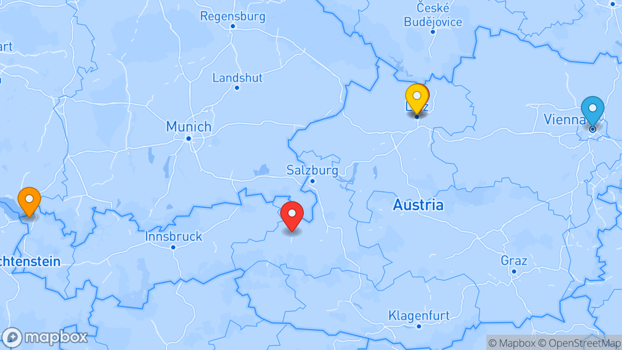 Map of company locations