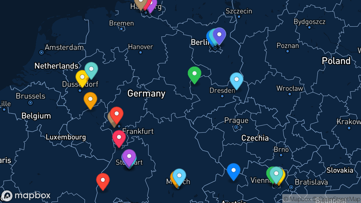 Map of company locations