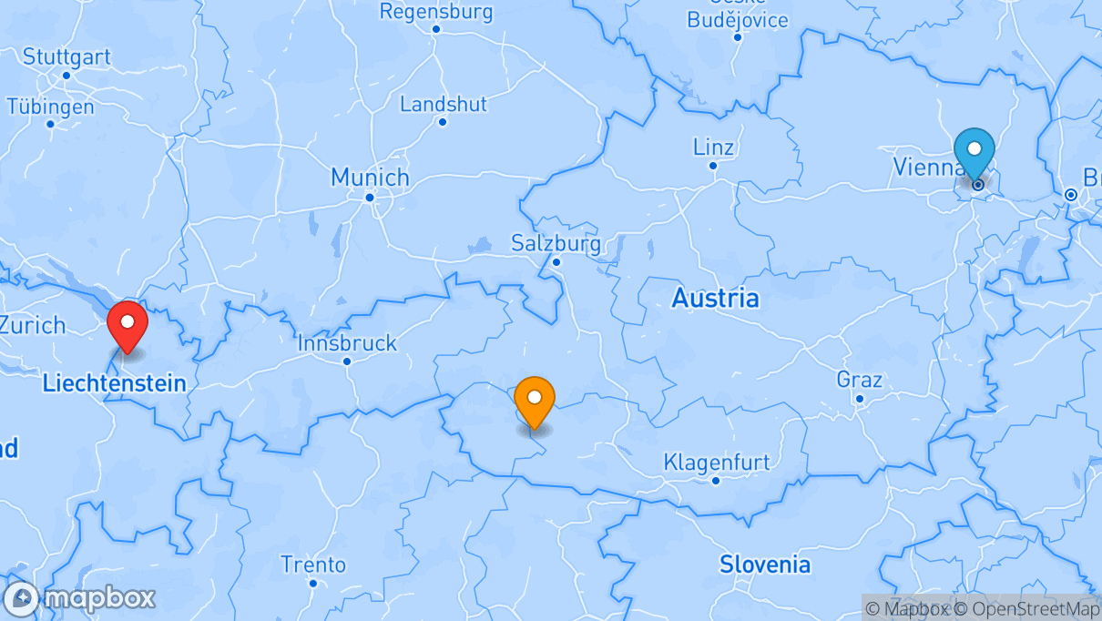 Map of company locations