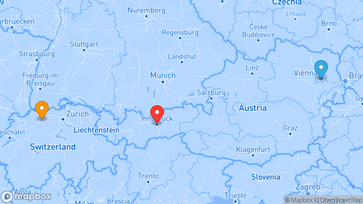 Map of company locations