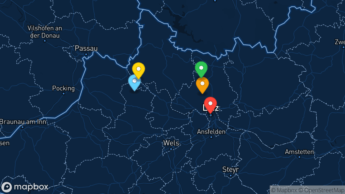 Map of company locations