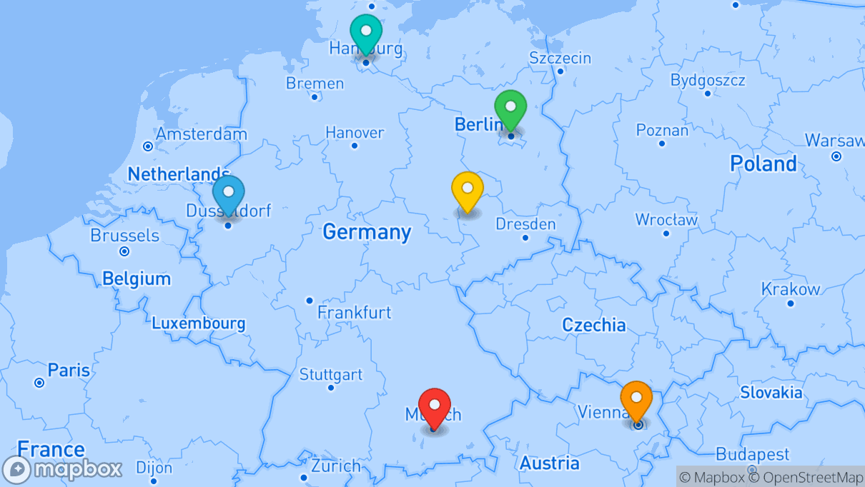 Map of company locations