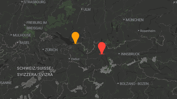 Map of company locations