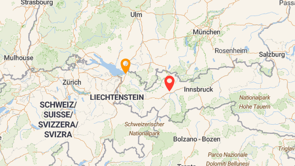 Map of company locations