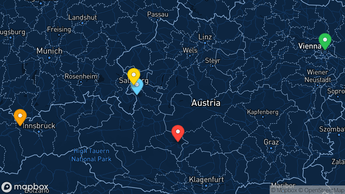 Map of company locations