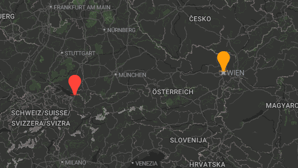 Map of company locations