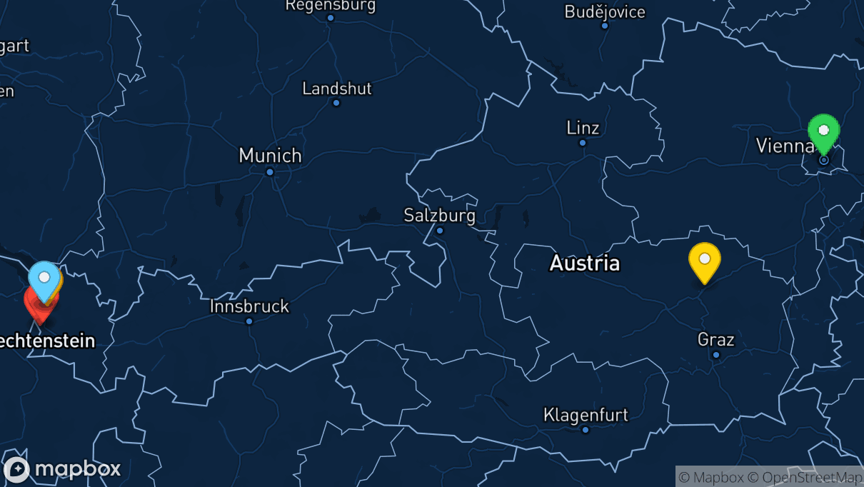 Map of company locations