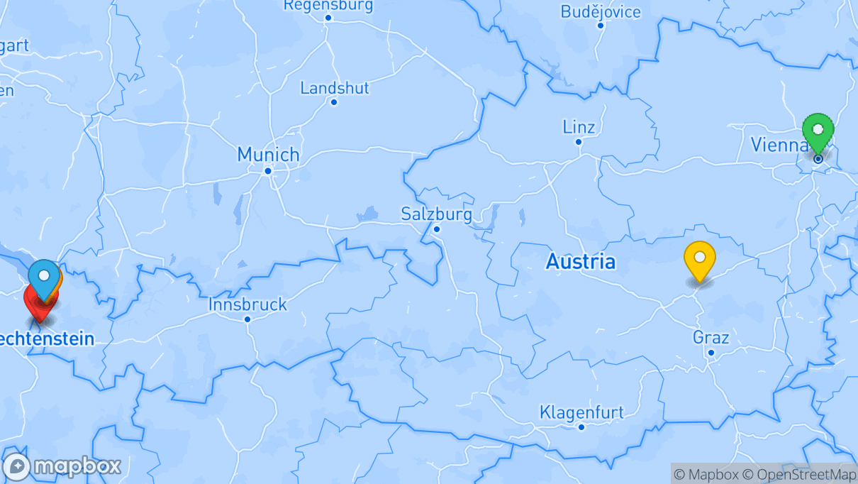 Map of company locations