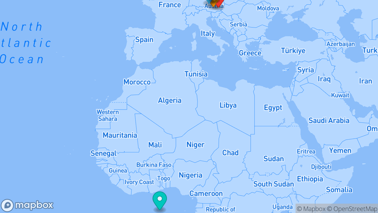 Map of company locations