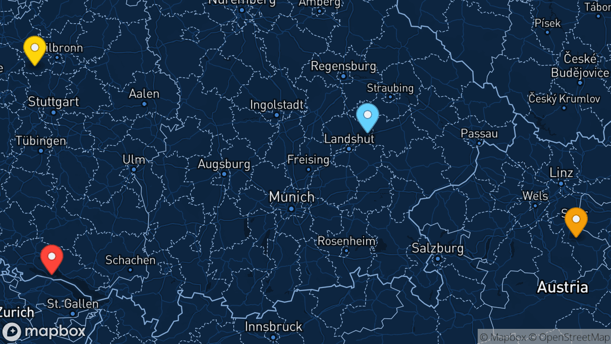 Map of company locations