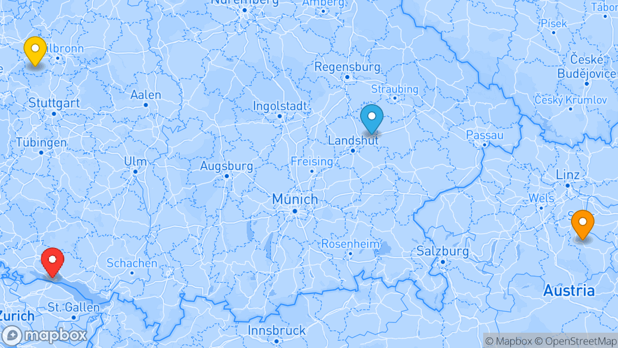 Map of company locations