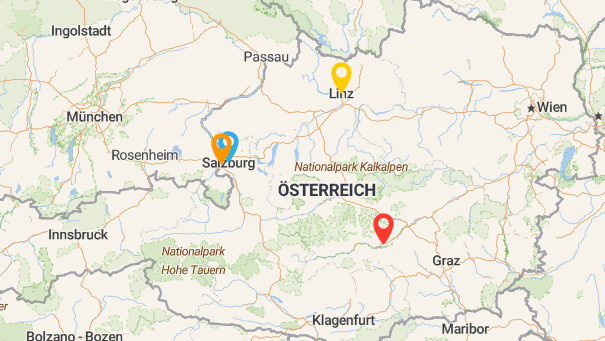 Map of company locations