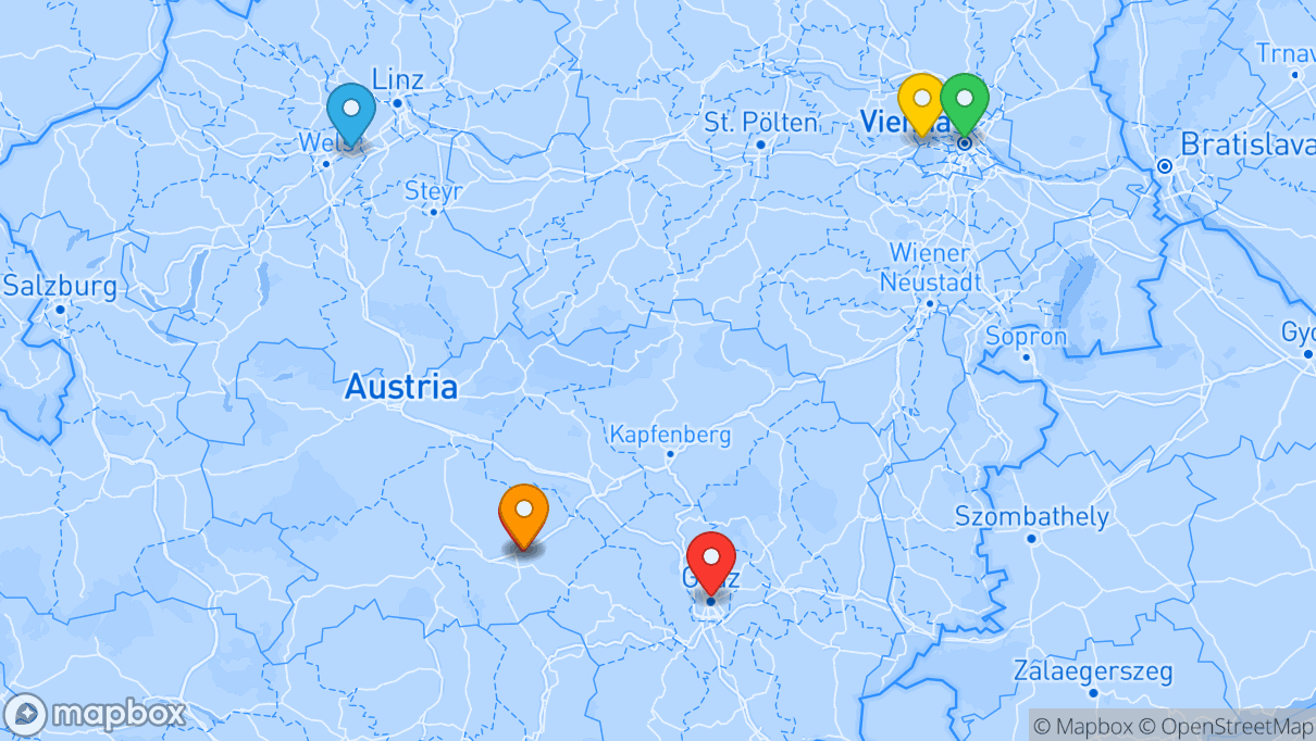 Map of company locations
