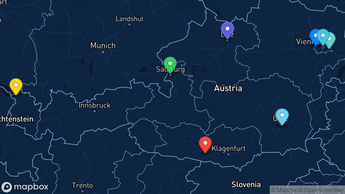 Map of company locations