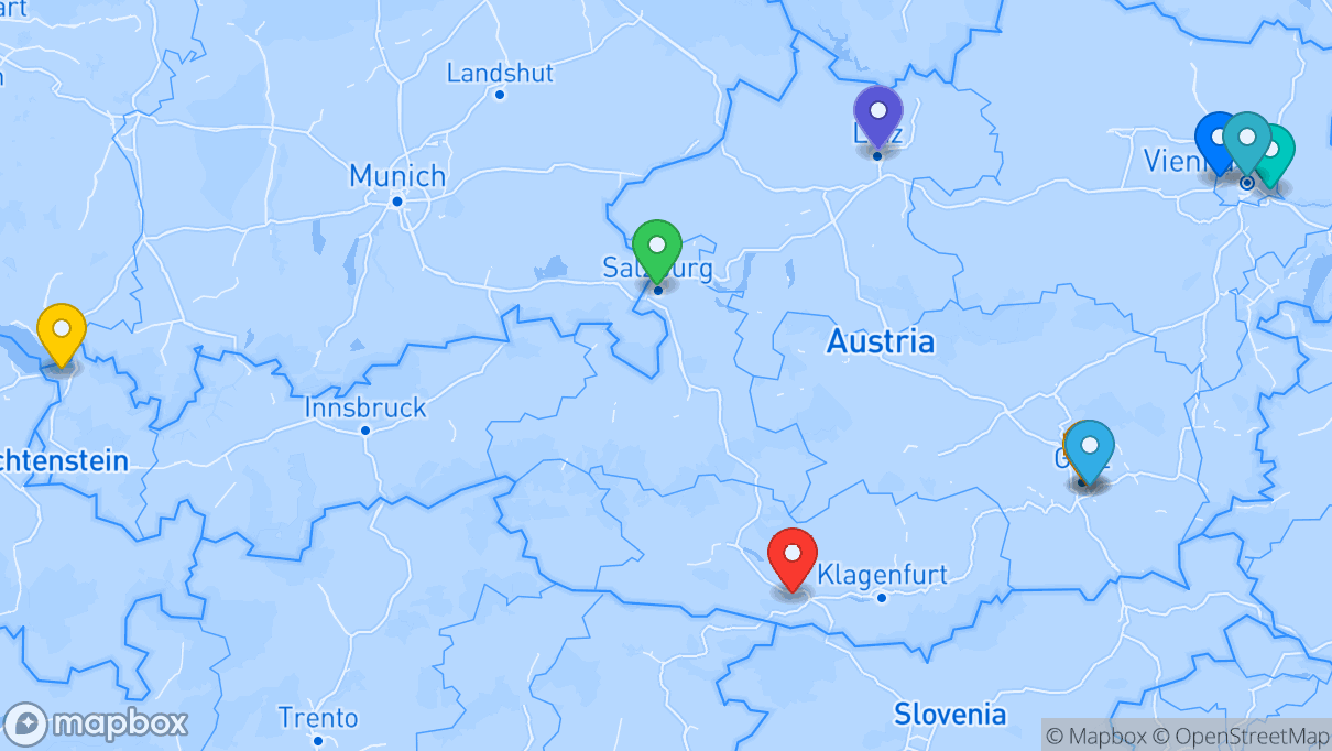 Map of company locations