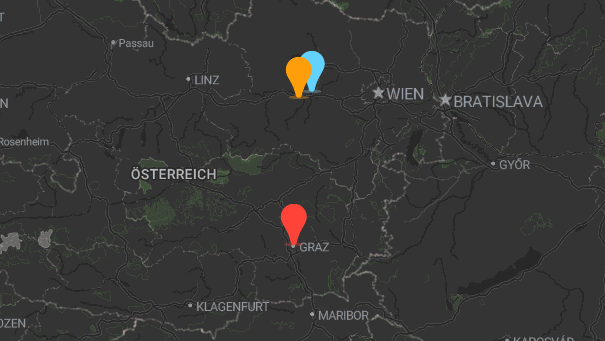 Map of company locations