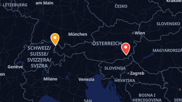 Map of company locations