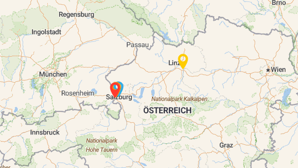 Map of company locations
