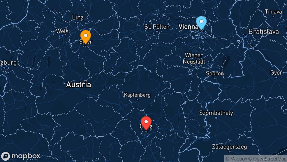 Map of company locations