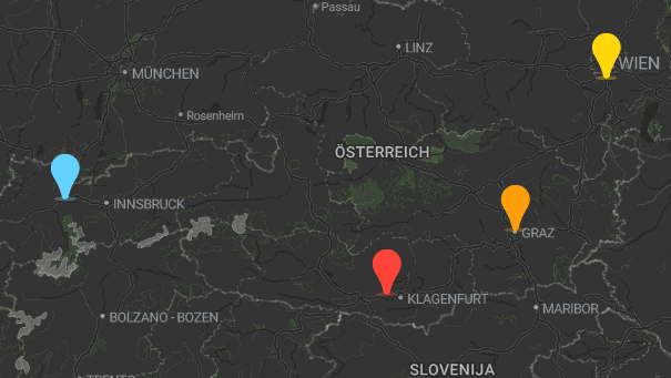 Map of company locations