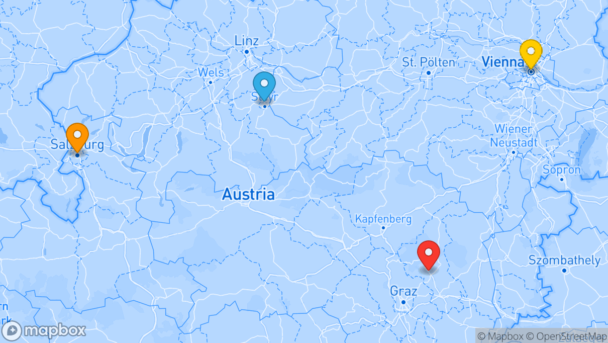 Map of company locations