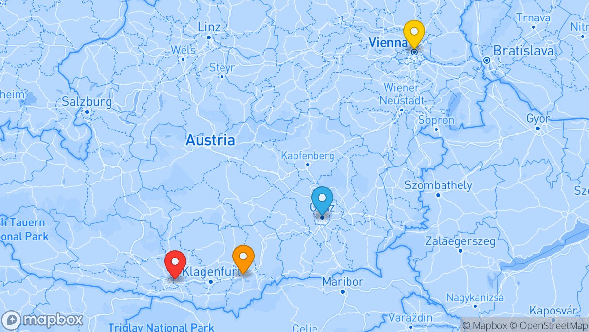 Map of company locations