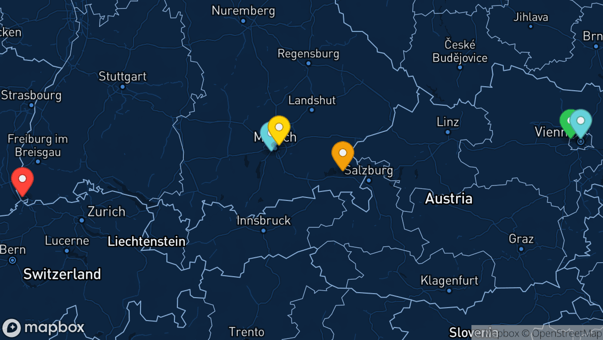 Map of company locations