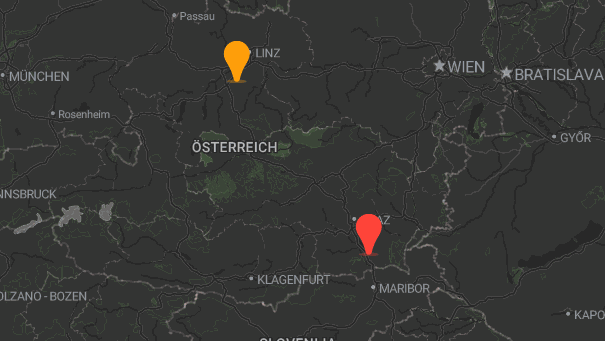 Map of company locations