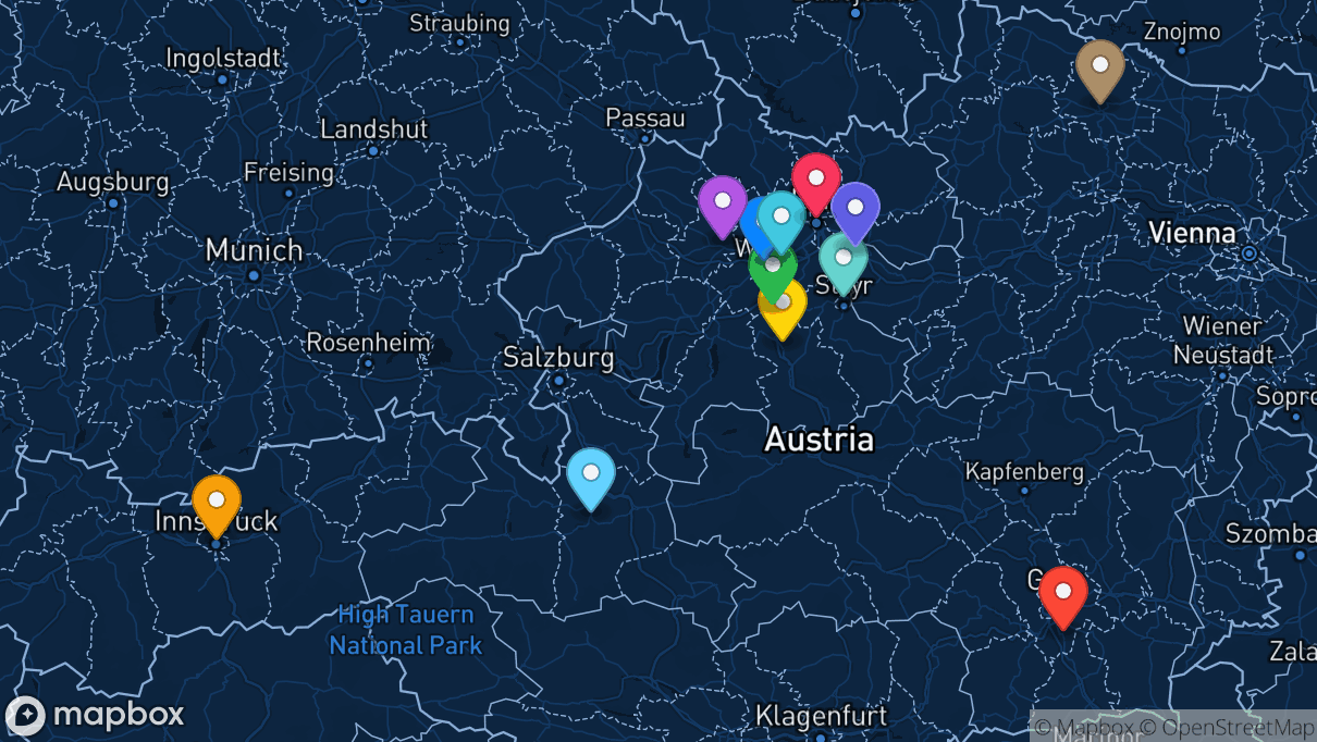 Map of company locations