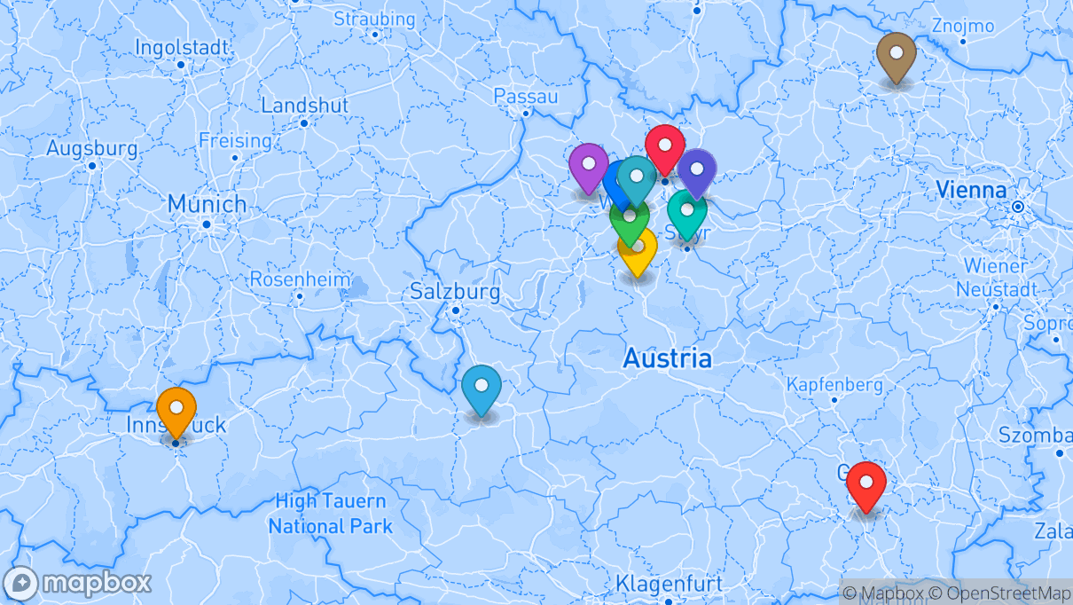 Map of company locations