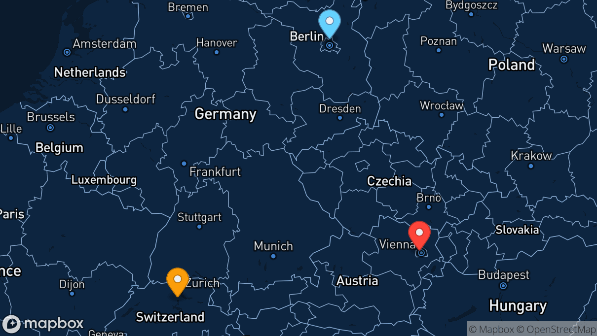 Map of company locations