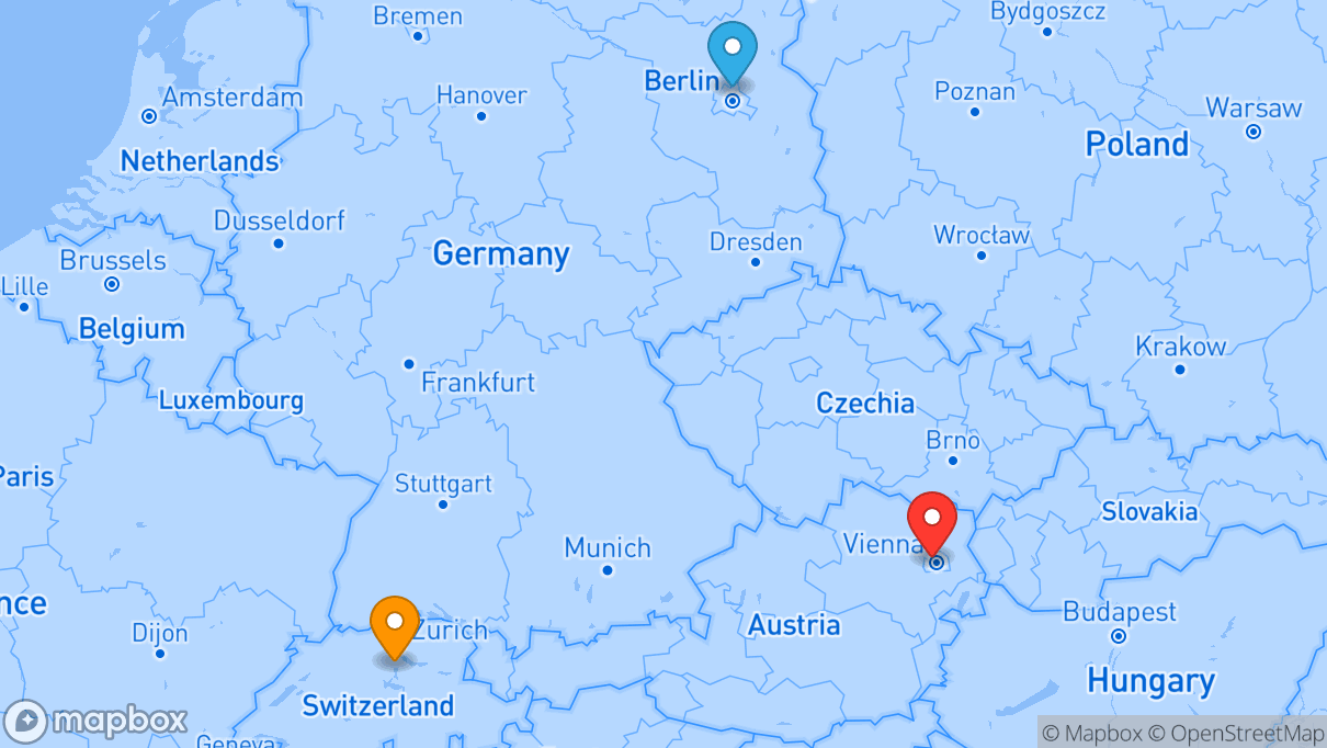 Map of company locations