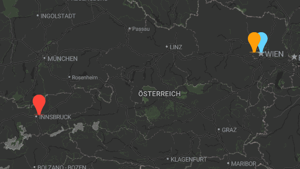 Map of company locations