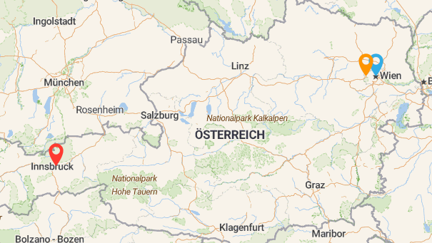 Map of company locations