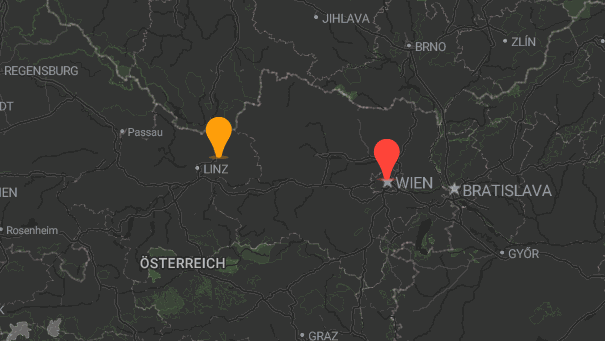 Map of company locations