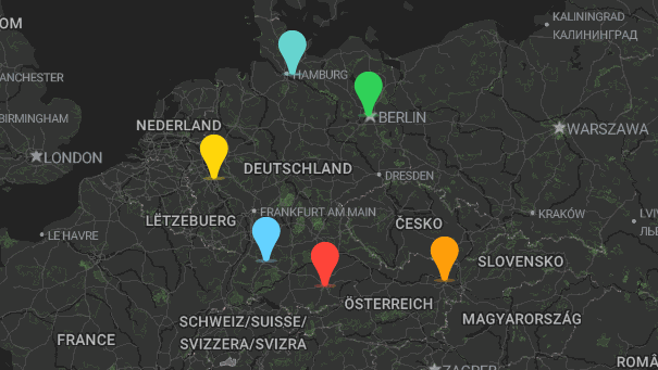 Map of company locations