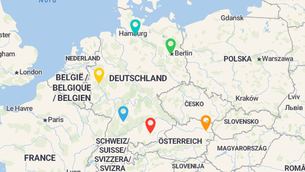 Map of company locations