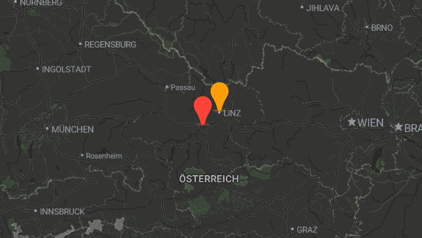 Map of company locations