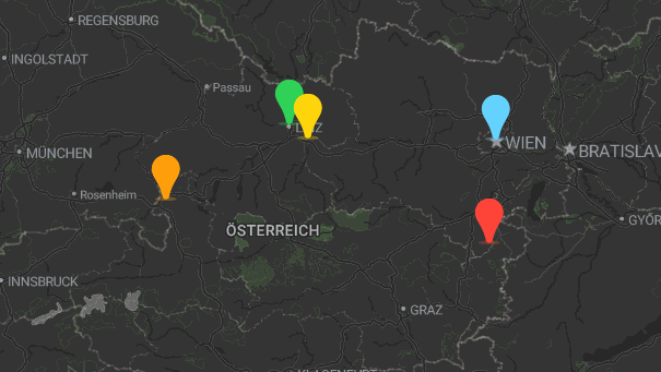 Map of company locations